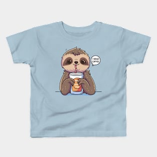 I nead coffee Kids T-Shirt